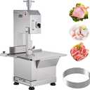VEVOR Commercial Electric Meat Bandsaw, 2200W Stainless Steel Countertop Bone Sawing Machine, Workbeach 18.5" x 20.9", 0-7.1 Inch Cutting Thickness, Frozen Meat Cutter with 6 Blades for Rib Pork Beef