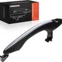 A-Premium Front or Rear Driver or Passenger Side Exterior Door Handle Compatible with Kia Optima 2011-2016, Primed Black Housing with Chrome Trim, Replace# 82651-2T011, 82651-4C010