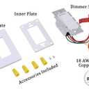 CLOUDY BAY in Wall Dimmer Switch for LED Light/CFL/Incandescent,3-Way Single Pole Dimmable Slide, 600W max Incandescent,150W max Dimmable LED/CFL, Cover Plate Included, Pack of 2
