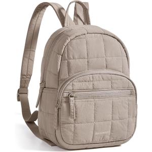 BAGSMART College Laptop Backpack, Mini Backpack for Women, Lightweight Small Backpack Purse, Bookbag for Work College, Water Resistant, Camel