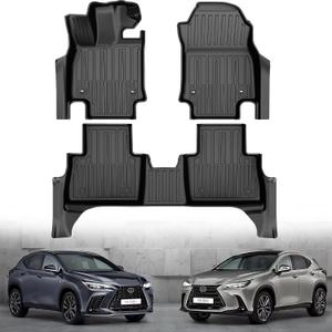 Original Floor Mats for 2022-2025 Lexus NX NX250/ NX350/ NX350h - Custom Fit All Weather TPE Heavy Duty Car Mats 1st and 2nd Row for NX Accessories
