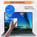 360 Privacy Screen for Macbook Pro 13 Inch (2016-2022, M1, M2) & Air 13 inch (2018-2021, M1), Anti Glare Blue Light Filter, Nano No Glue Anti Spy Black Protector for Mac Pro 13In Laptop Computer