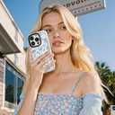 for iPhone 14 Pro Max Case, Vintage Botanical Pattern with Blue Flowers, Military-Grade Drop Protection, Elegant Soft Slim TPU Protective Cover with Camera Lens Protection for Women & Girls