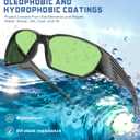 Men's Polarized Fishing Sunglasses, UV400 Wrap Around Sports Sunglasses, Floatable Anti-Glare Eyewear for Runing