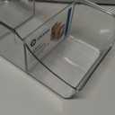 iDesign Stackable 3-Section Divided Storage Bin for Pantry, Fridge, or Cabinet - Set of 2 - Clear