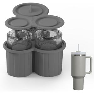 Ice Mold for Stanley Cup Suitable for 40 Ounces Silicone Ice Cube Tray Hollow Cylindrical Ice Mold Suitable for Easy Release Mold for Stanley Cups Cocktails Whiskey Beverages Coffee