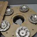 Concrete Grinding Plate for Swing Machines - Removal Tool for Concrete with 5 Cup Wheels - MAX RPM 175