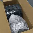 PULOTE 200PCS Green Plastic Plates - Heavy Duty Green Disposable Include 100 Each (10 inch Dinner & 7 inch Dessert) Plates for Christmas Party