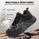 Men's Orthopedic Waterproof Running Shoes Flat Feet: Comfortable Plantar Fasciitis Orthotic Neuropathy Arch Support Tennis Sneakers, Non Slip Casual Standing Driving Walking Shoes Black Size 12