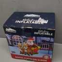 Joiedomi Christmas Inflatable Santa on Sleigh with 2 Reindeer, Inflatable Christmas Yard Decorations with Built-in LED, Blow Up Xmas Decorations Outdoor for Party Yard Garden Lawn Decor