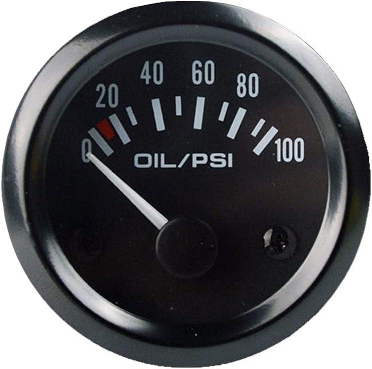 ESUPPORT Universal Car 2" 52mm Pointer Oil Press Pressure Gauge Meter Celsius White LED Light Indicator Display Electrical
