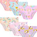 Girls and Toddlers 100% Cotton Underwear Tagless Soft Panties Size 2-3T,4-5T,6,8,10,12 (6-Pack)