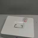 Cash Box with Money Tray and Lock, FiiMan Metal Locking Cash/Money Saving Organizer Box with Key and 100PCS Coin Wrappers Assorted, XL Large (Grey Beige)