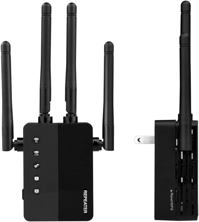 WiFi Extender -Wireless Signal Range Booster up to 8500 sq.ft for Home, Internet Repeater and Signal Amplifier with Ethernet Port - 1-Key Setup, 5 Modes, Connect up to 40 Devices
