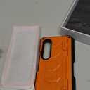 Rugged Case Armor for Samsung-Galaxy-Z-Fold-3 w/ Built-in [Kickstand] [S Pen Holder] [Screen Protector] [Hinge Protection], Heavy Duty Shockproof Protective Cover NOT FIT Z Fold4/2 (Orange)