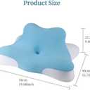 Reading Pillow for Bed, Lying, Leaning and Prone, Ergonomic Memory Foam Pillow for Headboard, Chin & Back Support Pillows on Bedrest Couch Floor- Blue