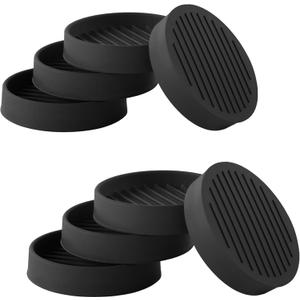 2.5x2.5 Round Rubber Furniture Caster Cups, Anti-Sliding Furniture Pads Bed Stopper Floor Protectors with Grip - Protect Any Flooring (8 Pcs Black) 2.5x2.5 Round Rubber Furniture Caster Cups, Anti-Sliding Furniture Pads Bed Stopper Floor Protectors with Grip - Protect Any Flooring (8 Pcs Black)