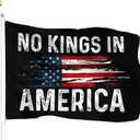 No Kings In America Flags 3x5 Outdoor Novelty Tapestry Wall Decor For ClassRoom 3x5 Ft, Birthday Gifts For Men