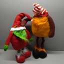 Yerliker 2 Pcs Christmas Large Plush Gnomes Decorations Lime Green Gnomes Xmas Stuffed Animals Porch Yard Decor 28 to 43 Inch Santa Decoration with Retractable Legs for Gifts Home Indoor Outdoor