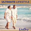 LivDry Large Ultimate Adult Incontinence Underwear, High Absorbency, Leak Cuff Protection, L, 60-Pack