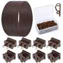 Yoojahow 109 Pcs Christmas SPT-1 50FT 18 Gauge 2-conductor Wire and Vampire Plugs Female and Male Slip Plug and Christmas Light Clip, 18 AWG Electrical Wire for Indoor Outdoor Holiday Party Decoration