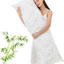 Primesoft Full Body Pillow with Removable Pillowcase for Adults,（Memory Foam Filling）（Long Pillow for Side Sleepers） （Fluffy and Firm）（Adjustable Filling）（20×54 Inch，White）