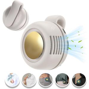 Portable Clip-On Fan, Mini USB Rechargeable 360 Rotatable Fan, 3-Speed Silent Mini Bladeless Fans, White