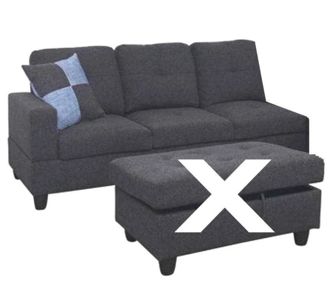 Lifestyle Furniture Right-Facing (Left Arm) Sofa, Cloud Gray (Sofa ONLY)