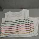 EyMuse Tank Tops for Women Summer Striped Sleeveless Tee Loose Casual Crewneck Shirts 2026 Fashion Beach Vacation Clothes (Medium, White)