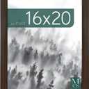 MCS Museum Poster Frame 16x20 Espresso Woodgrain, Vertical & Horizontal Wall Hanging Large Picture Frame for Photos, Posters & Art Prints (1-Pack)