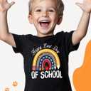 Last Day of School Shirt, Toddler Boys Girls Kids Graduation Shirts, Happy End of School Year Funny Graphic Tee Tops, 2-8T (Black)