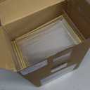 Hoteam 18 Pack Acrylic Sign Holder 5 x 7 Inch Gold Frames Wedding Table Number Holders, Double Sided Picture Frame Clear Display Menu Stand for Home Photo Flyers Wedding Party (Vertical)