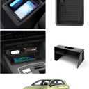 Karltys 2PCS Center Console Organizer Tray for 2022-2025 VW Volkswagen Golf GTI R MK8 Accessories Middle Console Tray Armrest Storage Box with Non-Slip Silicone Mat