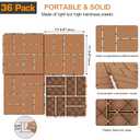 Goovilla Plastic Interlocking Deck Tiles, 36 Pack Outdoor Patio Flooring, 12"x12" Interlocking Decking Tile Outdoor All Weather Use, Waterproof Patio Pavers for Pool Balcony Backyard Porch, Khaki