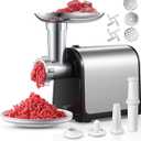 Electric Meat Grinder, 3200W Max Meat Grinders for Home Use, HOUSNAT 3 in 1 Heavy Duty Meat Mincer with 2 Blades and 3 Plates, Sausage Stuffer Tube & Kubbe Kit, Stainless Steel