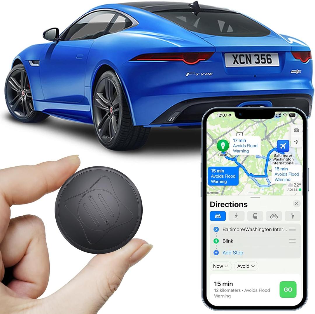 GPS Tracker for Vehicles,Car Portable Real Time Magnetic GPS Tracking Device, Full Global Coverage Location Tracker for Car,Kids,Dogs,Trucks/Person, No Subscription Required/No Monthly Fee