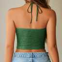 Avidlove Sexy Tops for Women Lace Camisole Y2k Halter Crop Top Slim Going Out Outfits 2025 Trendy (Green, XXL)