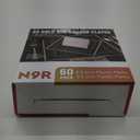 N9R 60 Pack Black Square Plastic Plates with Gold Rim Include 30 Disposable Dinner Plates 9.5 Inch and 30 Dessert Plates 6.5 Inch, Fancy Plates for Party, Wedding, Halloween and Daily Use (Black and Gold)