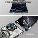 Magnetic Case Made for iPhone 16 Pro Max 6.9 Inch (Compatible with MagSafe) Glitter Phone Case with Black Butterfly Design Soft TPU Reinforced Corners Shockproof Bling Phone Cover for Women