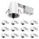 12 Pack 4 Inch Recessed Lighting Housing Remodel,Can Light Housing,IC Rated & Air Tight,E26 Connector,ETL Listed