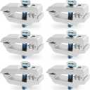 Aluminum Mounting Clamps Tonneau Cover clamps Truck Topper Clamps for Truck Cover, Cap, Camper Shell 6 Pack Silver