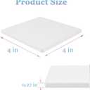 10pcs 4''x4'' Ceramic Tiles for Crafts, Blank Ceramic Coaster for Craft, White Unglazed Tile with Cork Backing Pad for Painting, Alcohol Ink, Acrylic Pouring, DIY