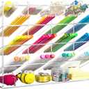 BEYGORM Acrylic Vertical Marker Organizer for 200 Markers, Angled Pen Holders Desktop Organization, Clear Large Stationary Pencil Holder for Desk, Art Supply Storage Organizers for School Supplie