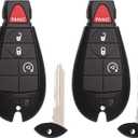 Key Fob Fobik Replacement Fits for Dodge Ram 1500 2013 2014 2015 2016 2017 2018 2019 2020 2021 2500 3500 4500 5500 2013-2018 Pickup Truck Keyless Entry Remote Start Control GQ4-53T 4B Set of 2