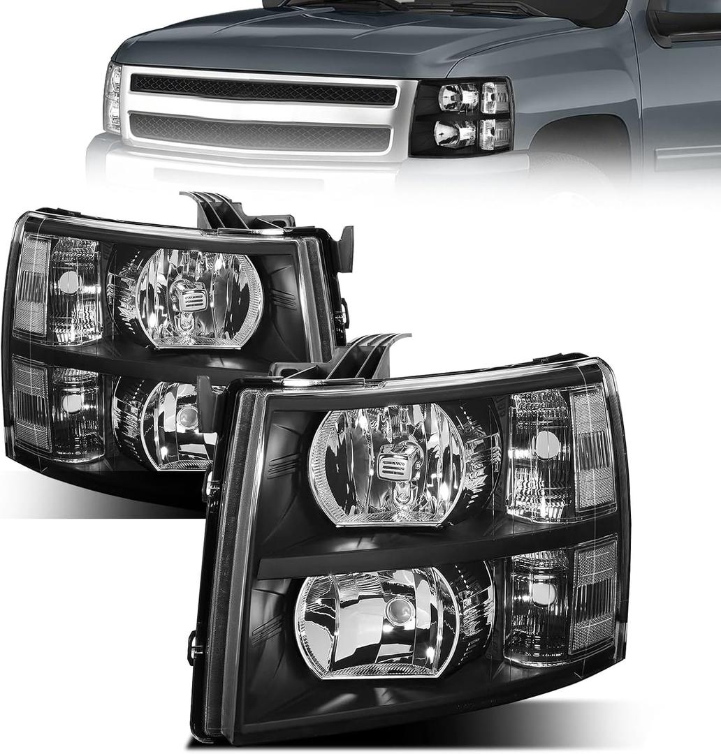 Headlight For 07-13 Chevy Silverado 1500 & 07-14 Chevy Silverado 2500 3500