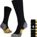 WANDER 3-6 Pairs Men's Athletic Run Cushion Over-the-Calf Tube Socks (Large)