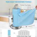 AIDEA Microfiber Cleaning Cloth Roll 165 Sheets(2 Roll), Tear Away Microfiber Towels, Reusable Paper Towels, Washable Shop Rags, Scratch Free, Absorbent Dish Rags for Car, Home, Shop, 11" x 9" 