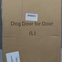 3-Flaps Extreme Weather Dog Door for Exterior Door, Aluminum Frame and Telescoping Tunnel with Sliding Lock Panel,Suitable for Large Dogs Up to 75 lbs(Large Dog Door,Silver)