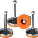 Heavy Duty Leveling feet, Leg Leveler 3.14" Dia Base, Adjustable Leveling feet M12 Thread, 1300 Lb Capacity, Capacity for Workbench, Machine, Cabinet, (D80xM12x100,4 Pack)