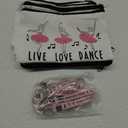 Kacctyen 20 Pcs Dance Gifts Bulk Dance Makeup Bag for Women Ballet Dancer Cosmetic Bag and Silicone Quote Keychains Stuff Class Prizes Party Favor Back to School Gift for Team